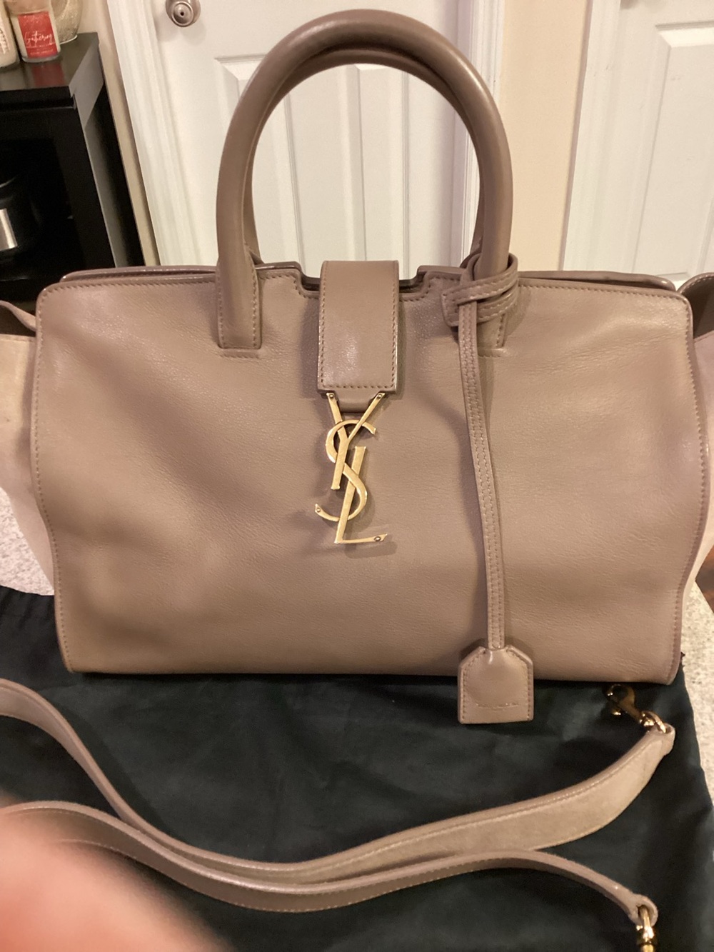 Saint Laurent YSL Taupe Satchel - Picture 3 of 15